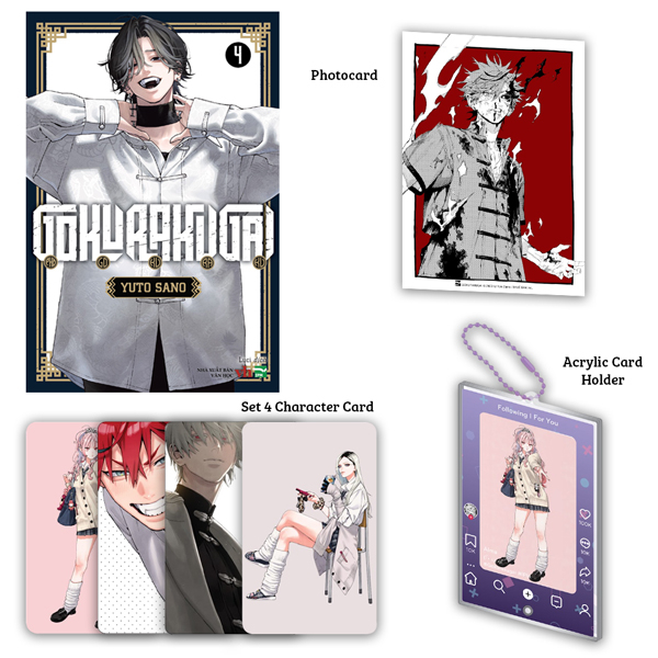Gokurakugai - Phố Gokuraku - Tập 4 - Bản Sưu Tầm - Tặng Kèm Photocard + Acrylic Card Holder + Set 4 Character Card   