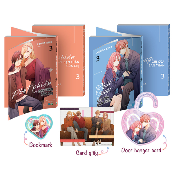 Bộ Manga - Phải Lòng Chị Của Bạn Thân - Tập 3 + Phát Phiền Với Bạn Thân Của Chị - Tập 3 (Bộ 2 Cuốn) - Bản Đặc Biệt - Tặng Kèm Door Hanger Card + Bookmark + Card Giấy