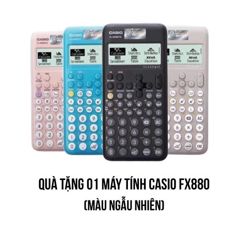 Quà Tặng 01 Máy Tính Casio FX880 (Màu Ngẫu Nhiên)