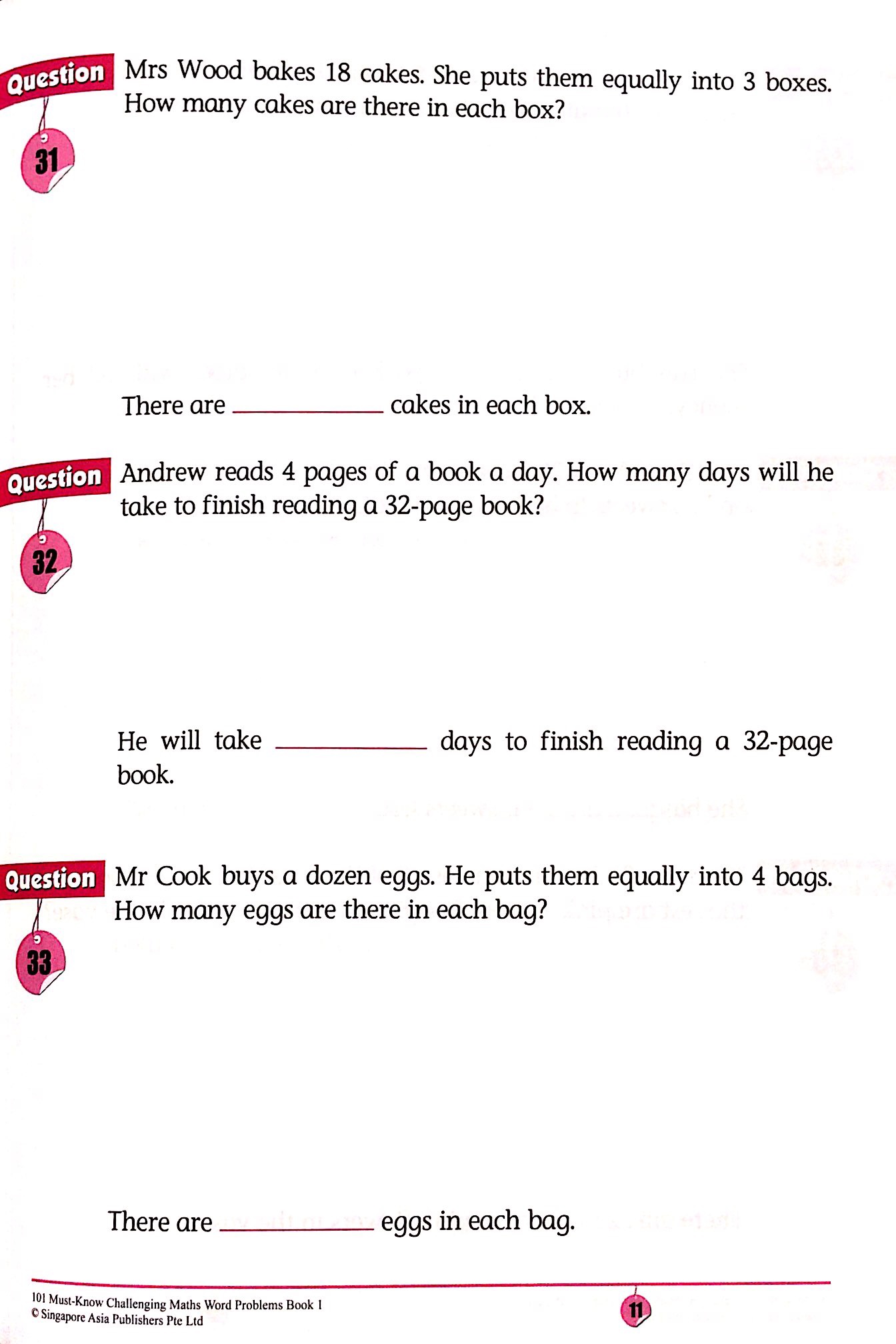 101 Must Know Challenging Maths Word Problems Book 1 - FAHASA.COM