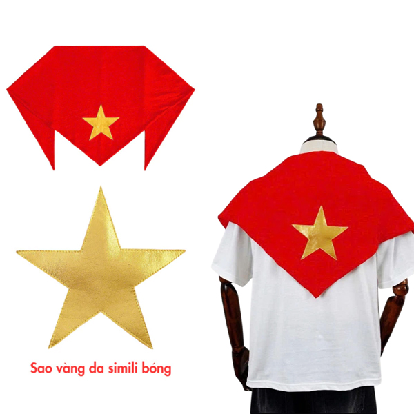 Khăn Choàng A80 Cờ Đỏ Sao Vàng - 50 x 140 cm
