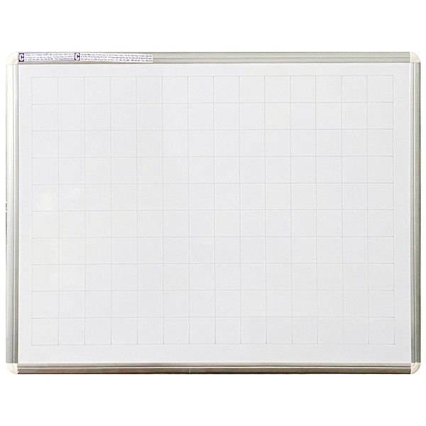 Bảng Viết Bút Lông Cao Cấp - 102 x 82 cm - Kẻ Ô - Bavico - Màu Trắng