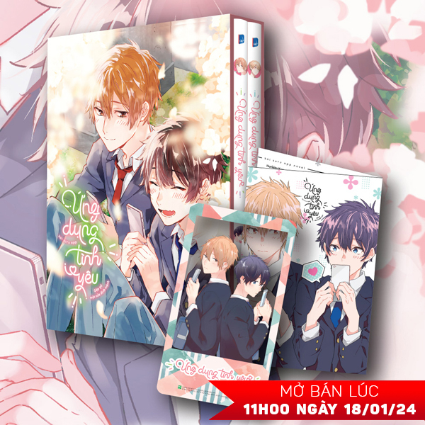 Boxset Ứng Dụng Tình Yêu - Gặp Gỡ Một Nửa Định Mệnh - Tập 1 + Tập 2 (Bộ 2 Tập) - Tặng Kèm Hộp Box Set + Leaflet Ngoại Truyện 4 Trang + Clearcard 2 Nhân Vật