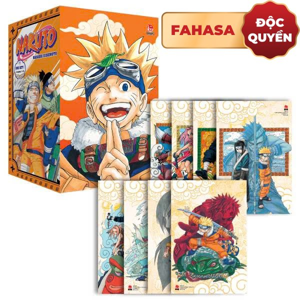 Boxset Manga - Naruto - Bản Kỉ Niệm 50 Năm Fahasa - Box 1: Tập 1 - 8 (Hộp 8 Tập) - Tặng Kèm 8 Ivory Card
