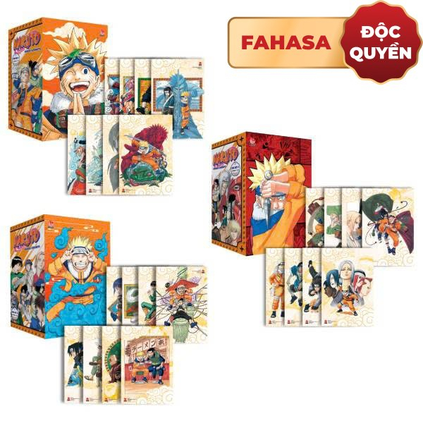 Boxset Manga - Naruto - Bản Kỉ Niệm 50 Năm Fahasa - Box 1 + Box 2 + Box 3: Tập 1 - 24 (Bộ 24 Tập) - Tặng Kèm 24 Ivory Card