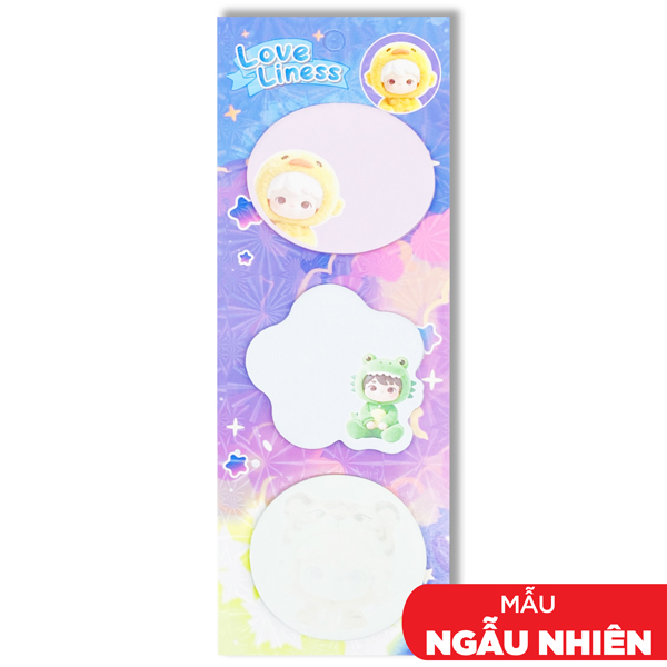 Giấy Note - Jin Na Xing A12-6-7-8 - Love Liness (Mẫu Màu Giao Ngẫu Nhiên)