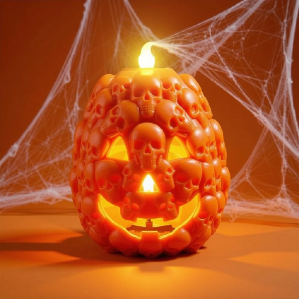 Đèn Led Trang Trí Halloween - Hình Quả Bí Ngô - WanLongDa 1284-11