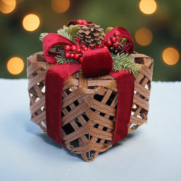 Hộp Quà Trang Trí Giáng Sinh - 25 x 25 cm - WanLongDa E13067B