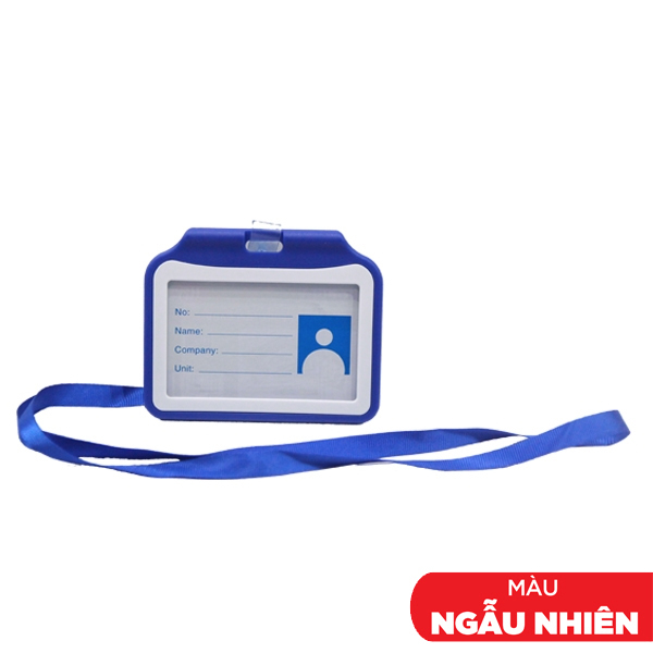 Bảng Tên Dây Lụa 2 Mặt Nhựa Cao Cấp Bảng Ngang - Màu Xanh (Sắc Độ Màu Giao Ngẫu Nhiên)