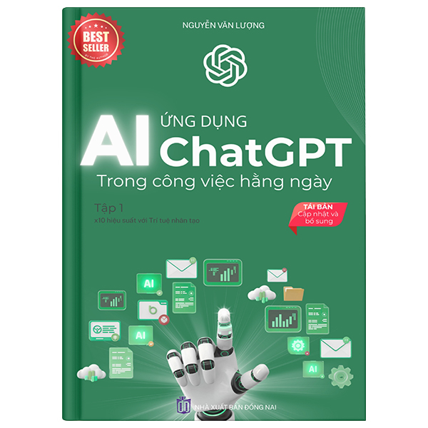 Sách Ứng Dụng Chat GPT-AI Trong Công Việc Hàng Ngày - Tập 1 - X10 Hiệu Su - Vân Nguyễn