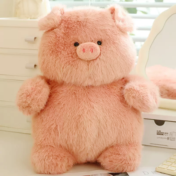 Thú Bông Lông Xù Bé Heo 40 cm - ZooZoo 40380 - Màu Hồng