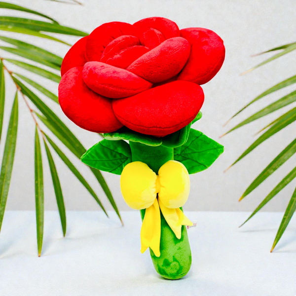 Hoa Hồng Nhồi Bông Khủng Lồ Lông Mịn 55 cm - ZooZoo 5528025 - Màu Đỏ