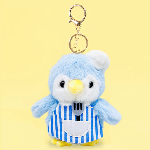 Móc Khóa Thú Bông Chim Cánh Cụt Đầu Bếp 10 cm - ZooZoo 109025 - Màu Xanh Dương