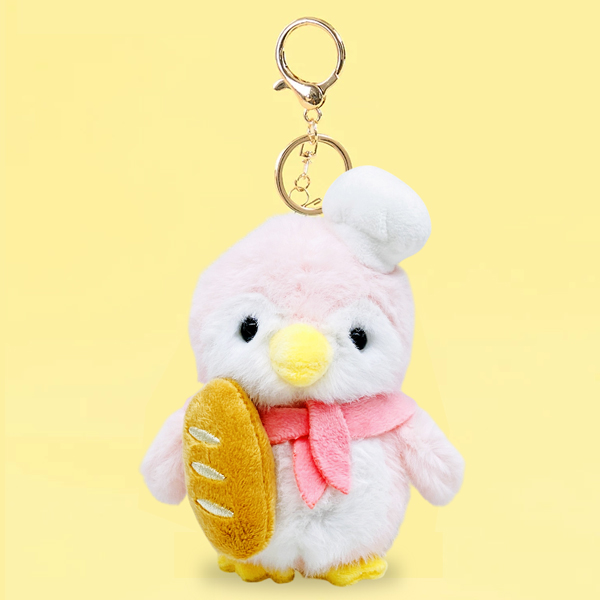 Móc Khóa Thú Bông Chim Cánh Cụt Đầu Bếp 10 cm - ZooZoo 109025 - Màu Hồng