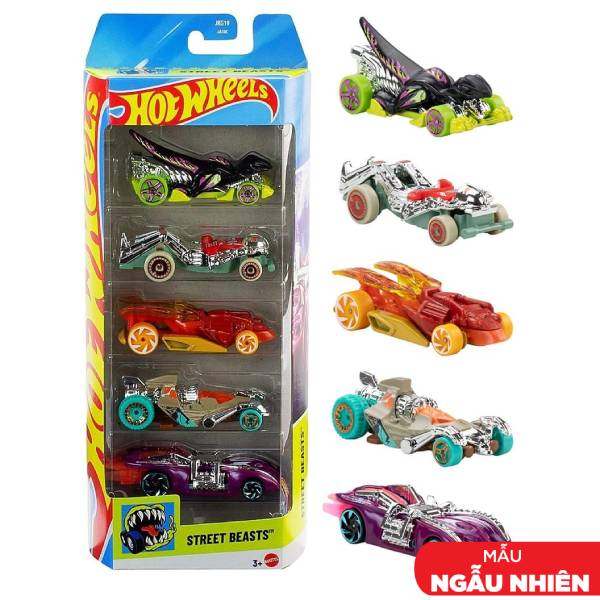 Bộ 5 Siêu Xe Hot Wheels 1806H - STREET  BEASTS (Mẫu Màu Giao Ngẫu Nhiên)