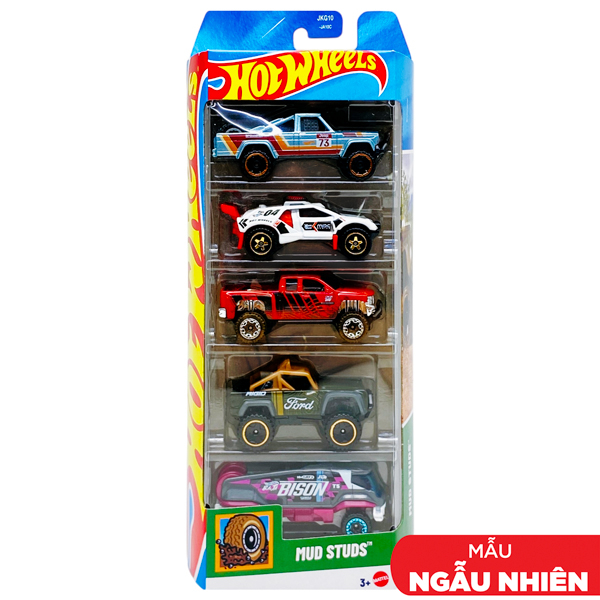 Bộ 5 Siêu Xe Hot Wheels 1806H - Mud Studs (Mẫu Màu Giao Ngẫu Nhiên)