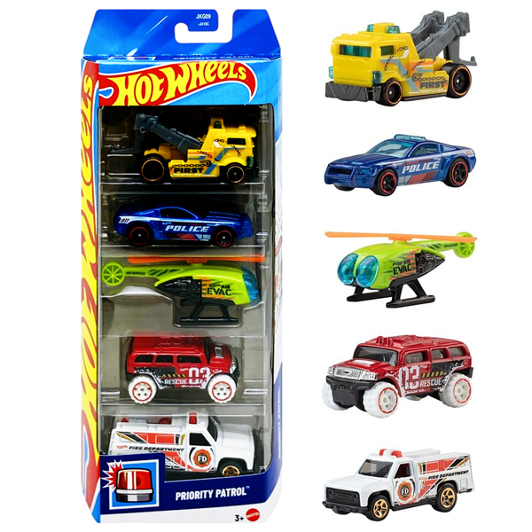 Bộ 5 Siêu Xe Hot Wheels 1806H - Priority Patrol