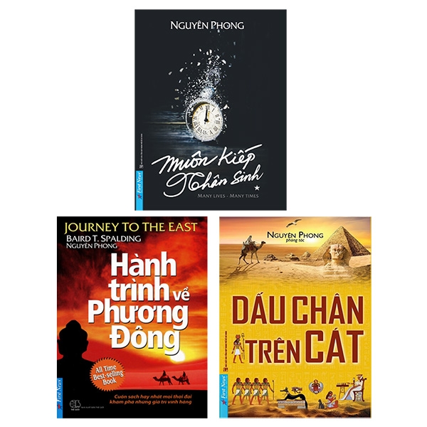 Sách Combo Dấu Chân Trên Cát + Hành Trình Về Phương Đông + Muôn Kiếp N - Dr Blair Thomas Spalding