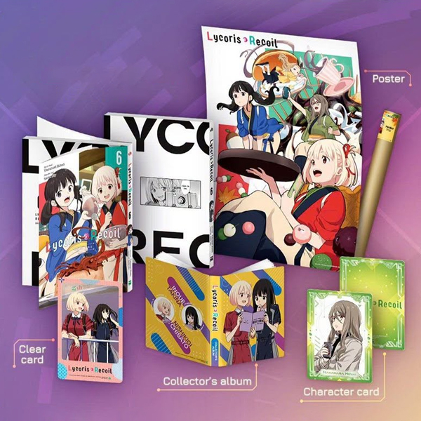 Lycoris Recoil - Tập 6 - Bản Sưu Tầm - Tặng Kèm Character Card + Collector's Album + Clear Card + Poster