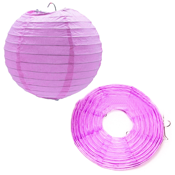 Lồng Đèn Giấy Trơn Tròn 30 Cm Vinacraft - Hồng Đậm