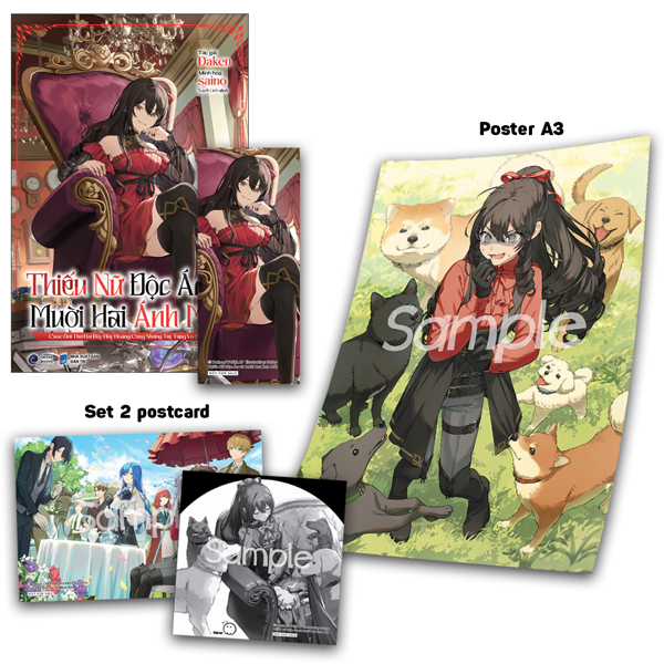 Thiếu Nữ Độc Ác Và Mười Hai Ánh Mắt - Cuộc Đời Thứ Hai Đầy Huy Hoàng Cùng Những Tùy Tùng Vô Song - Tặng Kèm 1 Bookmark + 2 Postcard + 1 Poster A3