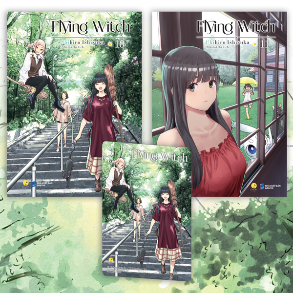Bộ Manga - Flying Witch - Tập 10 + Tập 11 (Bộ 2 Tập) - Bản Đặc Biệt - Tặng Kèm Postcard Bồi Cứng