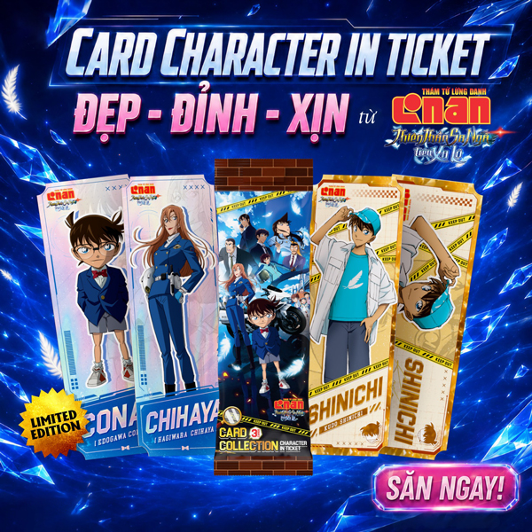 Bộ Thẻ Sưu Tập - Collectible Card In Card Collection Conan Movie 29 - Character In Ticket (3 Cards Ngẫu Nhiên/Túi)