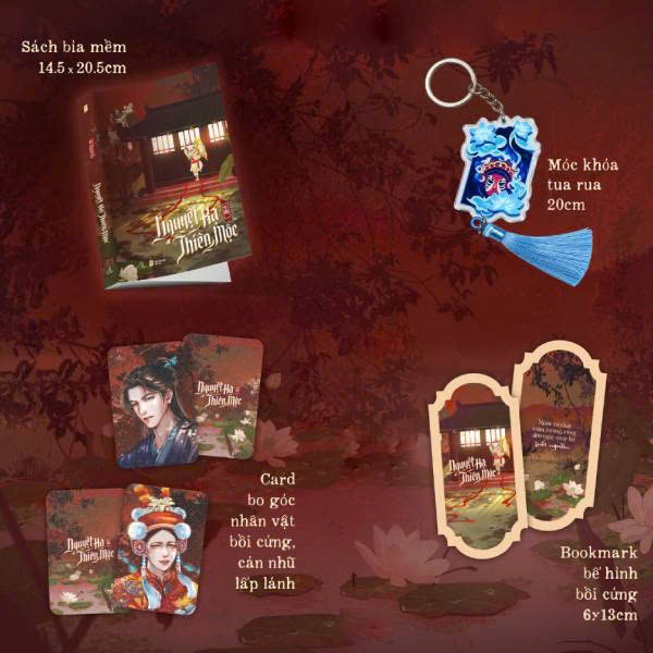 Nguyệt Hạ Thiên Mộc - Bản Đặc Biệt - Tặng Kèm 1 Bookmark Bế Hình Bồi Cứng + 2 Card Bo Góc Nhân Vật Bồi Cứng, Cán Nhũ + 1 Móc Khóa Tua Rua