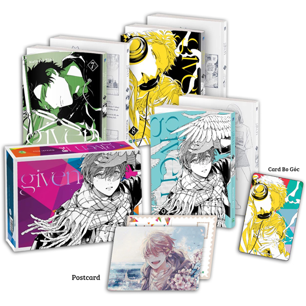 Bộ Manga - Given: Tập 7 - 9 (Bộ 3 Tập) - Bản Sưu Tầm - Tặng Kèm Boxset Nam Châm + Card Bo Góc + Postcard