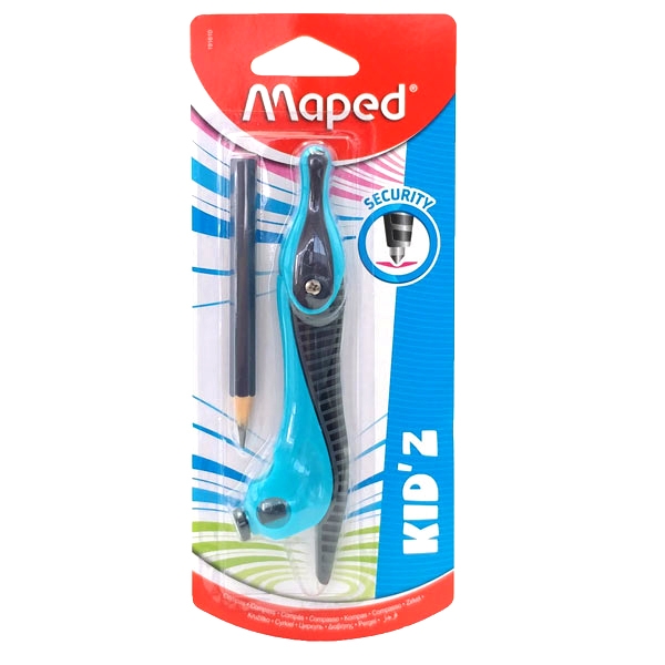 Bộ Compa Kèm Bút Chì Gỗ - Maped 191610 - Màu Xanh Da Trời