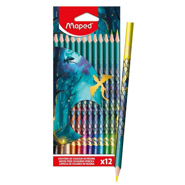 Hộp 12 Bút Chì Màu Họa Tiết Rồng - Maped 862234