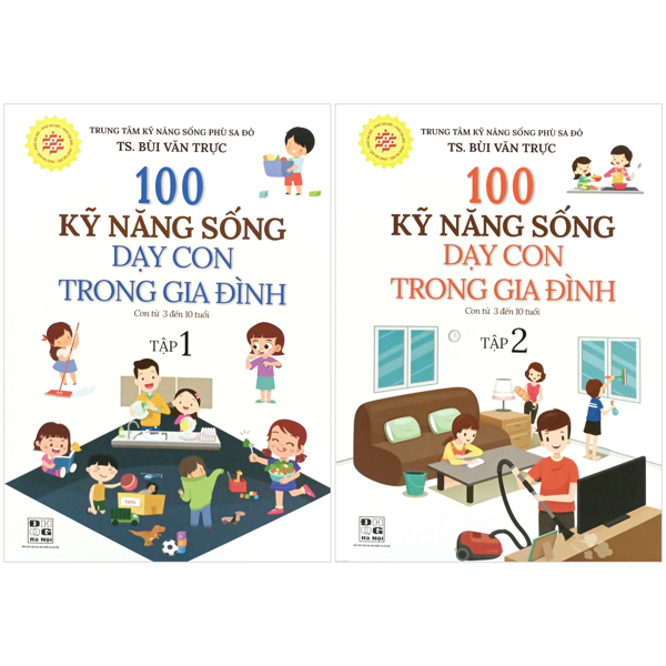 Bộ Sách 100 Kỹ Năng Sống Dạy Con Trong Gia Đình - Tập 1 + Tập 2 (Bộ 2 Cuốn)