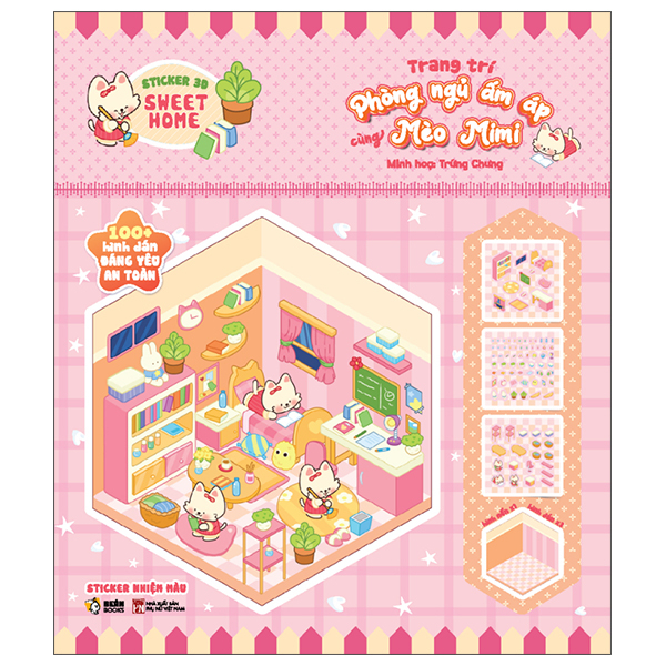 Sticker 3D Sweet Home - Trang Trí Phòng Ngủ Ấm Áp Cùng Mèo Mimi