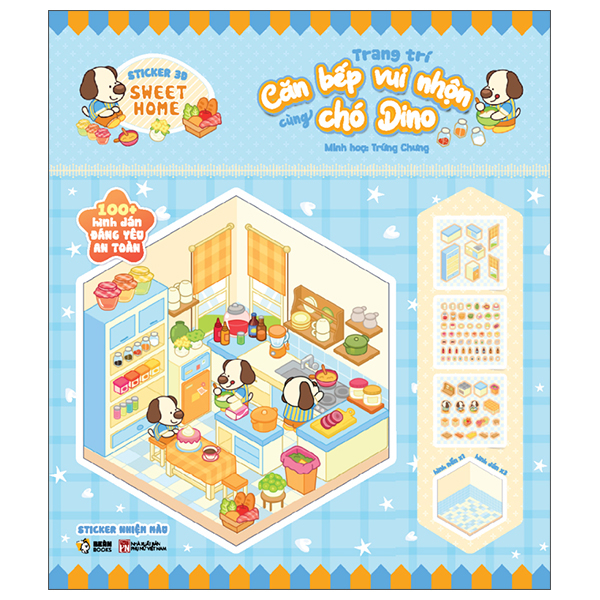 Sticker 3D Sweet Home - Trang Trí Căn Bếp Vui Nhộn Cùng Chó Dino