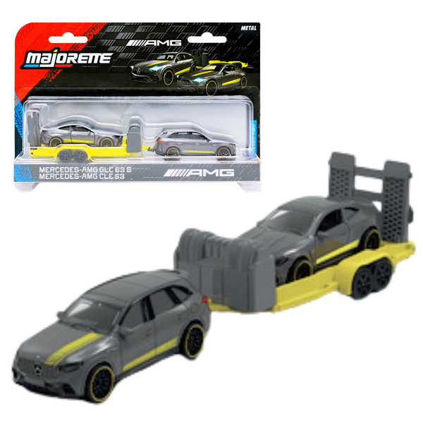 Đồ Chơi Mô Hình Xe Mercedes-AMG Deluxe Trailer - Majorette 8502103000 - Màu Xám