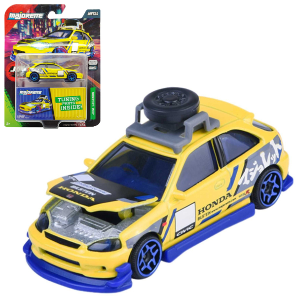 Đồ Chơi Mô Hình Xe JDM Legends Deluxe Cars - Majorette 8504101001 - Honda Civic Type R EK9