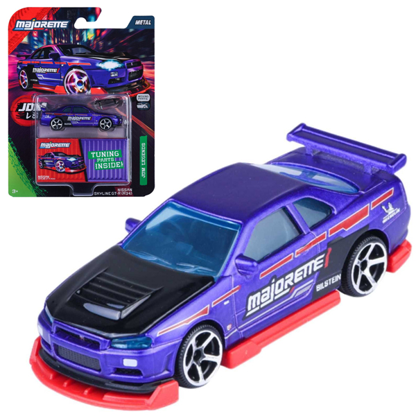 Đồ Chơi Mô Hình Xe JDM Legends Deluxe Cars - Majorette 8504101001 - Nissan Skyline GTR R34