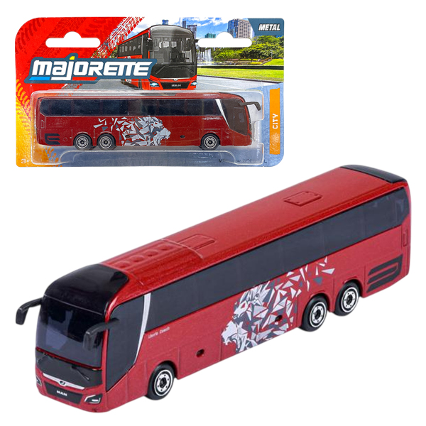 Đồ Chơi Mô Hình Xe City Man Bus - Majorette 8503002002 - Man Lion's Red