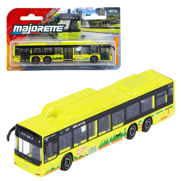 Đồ Chơi Mô Hình Xe City Man Bus - Majorette 8503002002 - Man Lion's Yellow