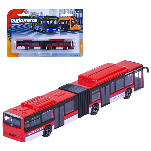 Đồ Chơi Mô Hình Xe City Bus Man + Avenio Tram - Majorette 8503003001 - Màu Đỏ