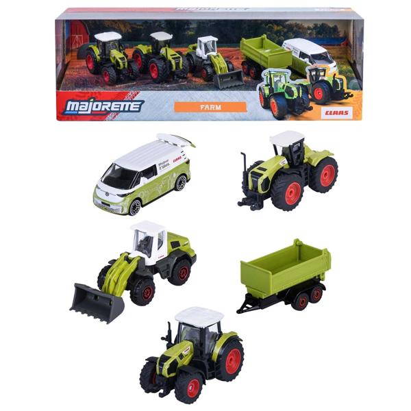 Bộ 5 Đồ Chơi Mô Hình Xe 5 Pieces Giftpack - Majorette 8502005000 - Farm