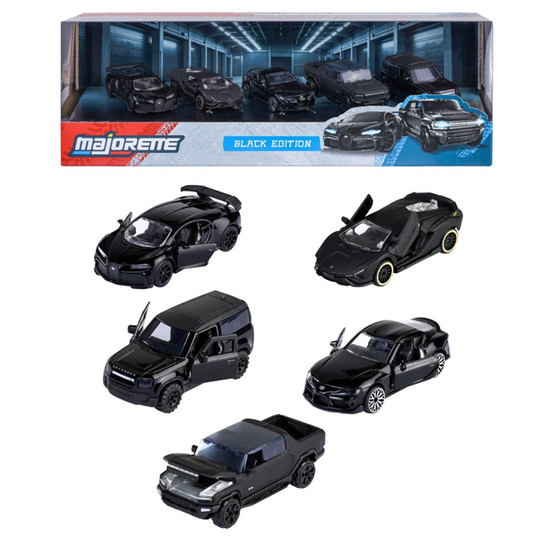 Bộ 5 Đồ Chơi Mô Hình Xe 5 Pieces Giftpack - Majorette 8502005000 - Black Edition