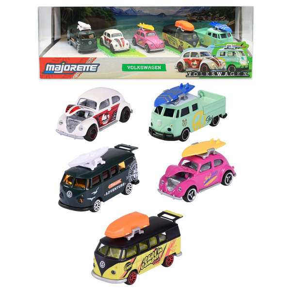 Bộ 5 Đồ Chơi Mô Hình Xe 5 Pieces Giftpack - Majorette 8502005000 - Volkswagen