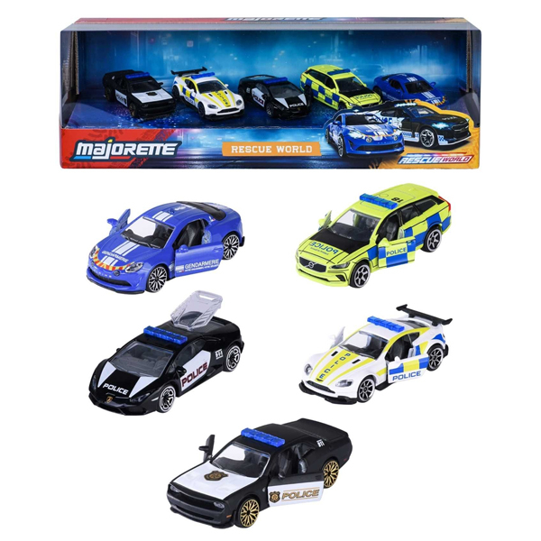 Bộ 5 Đồ Chơi Mô Hình Xe 5 Pieces Giftpack - Majorette 8502005000 - Rescue World