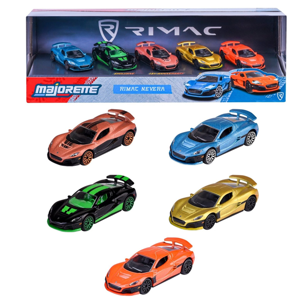 Bộ 5 Đồ Chơi Mô Hình Xe 5 Pieces Giftpack - Majorette 8502005000 - Rimac Nevera