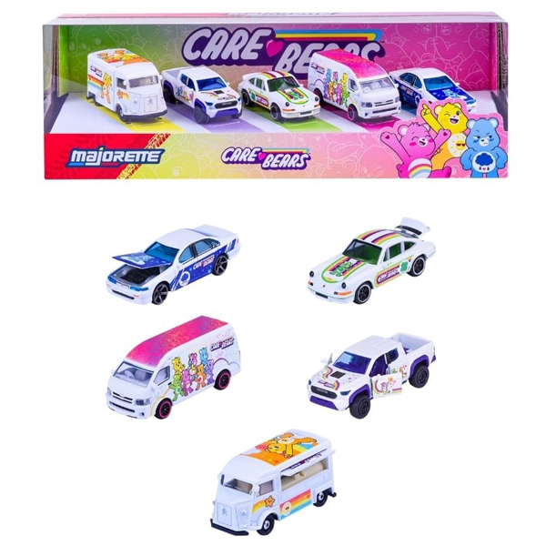 Bộ 5 Đồ Chơi Mô Hình Xe Care Bears - Majorette 8504105005