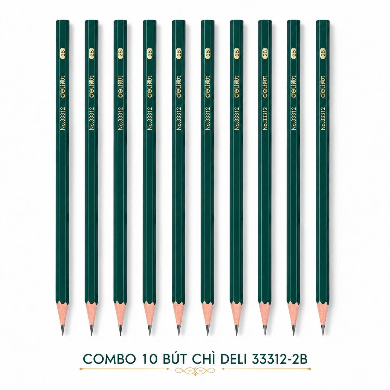 Quà Tặng 10 Bút Chì Deli 33312-2B