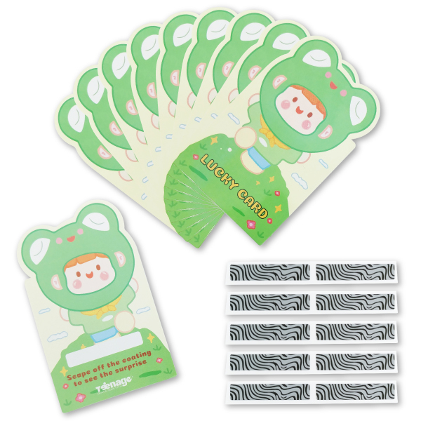 Bộ 10 Thẻ Cào May Mắn DIY Lucky Card - Teenage TPC-004 - Hình Ếch