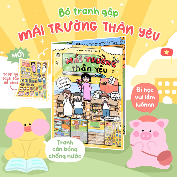 Bộ Tranh Gập Mái Trường Thân Yêu - Cô Tiên Xanh