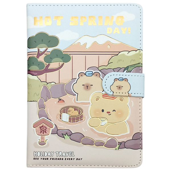 Sổ Teen Capybara Có Nút Gài - 264 Trang 80gsm - Depai 32K1006-62 - Hot Spring Day